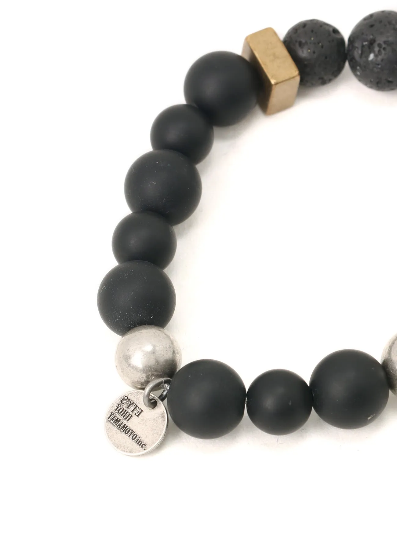 ONYX BEAD LAVA STONE BRACELET