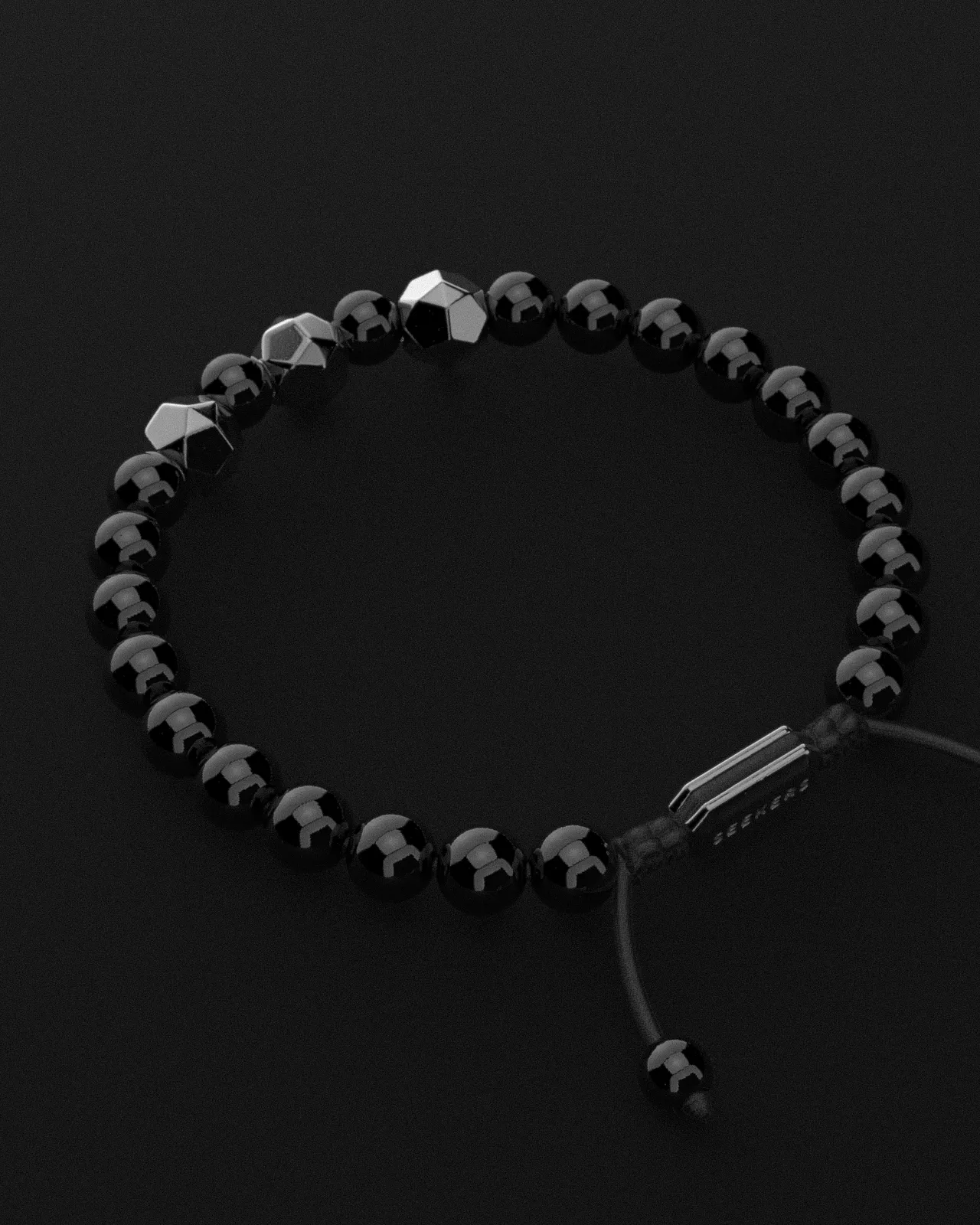 Onyx Bracelet 8mm | Geom by Seekers Men's Jewelry