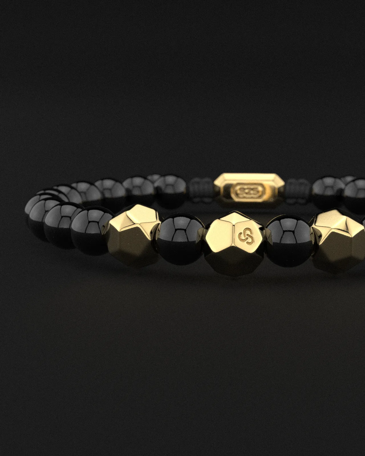 Onyx Bracelet 8mm | Geom by Seekers Men's Jewelry