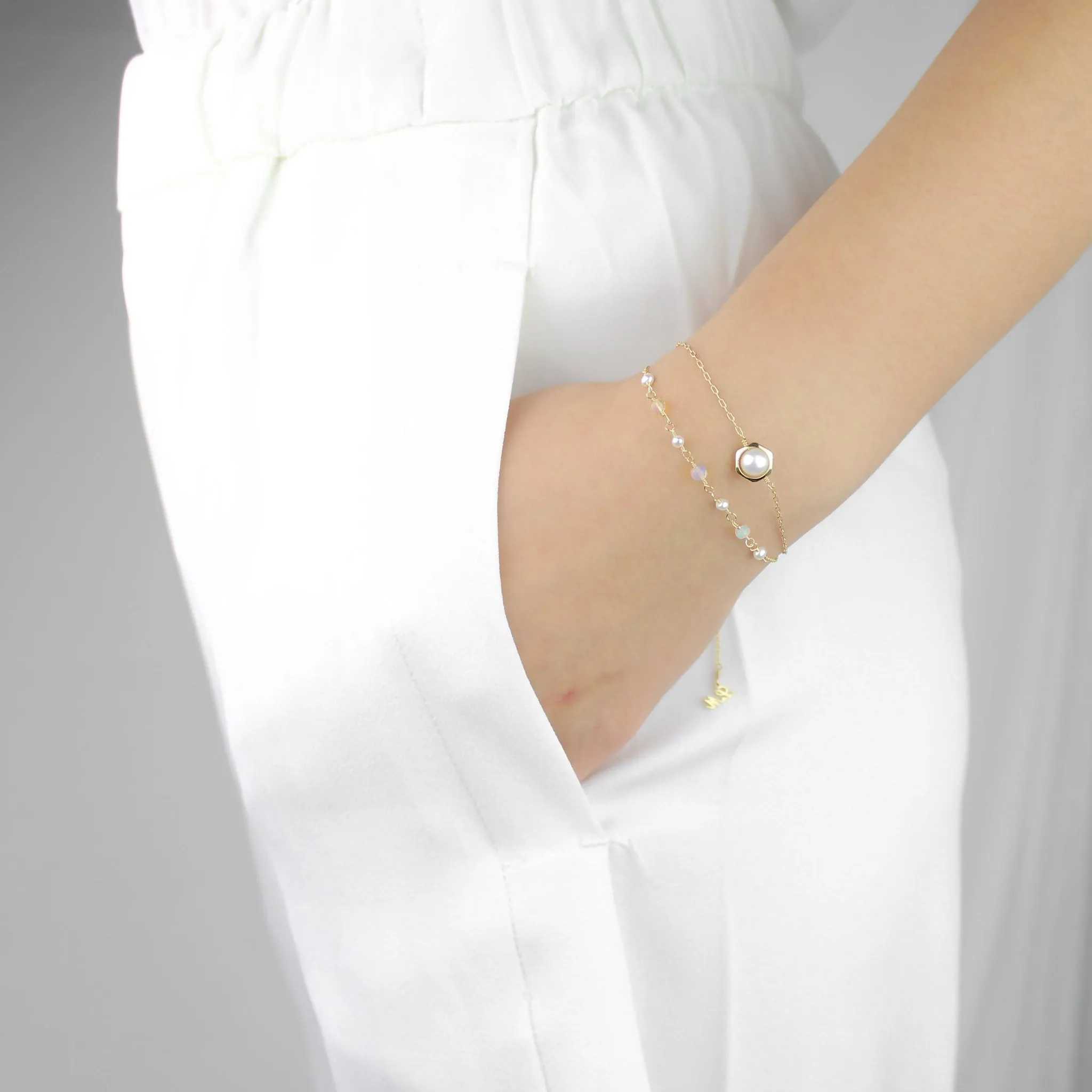 Pearl and Opal Bracelet