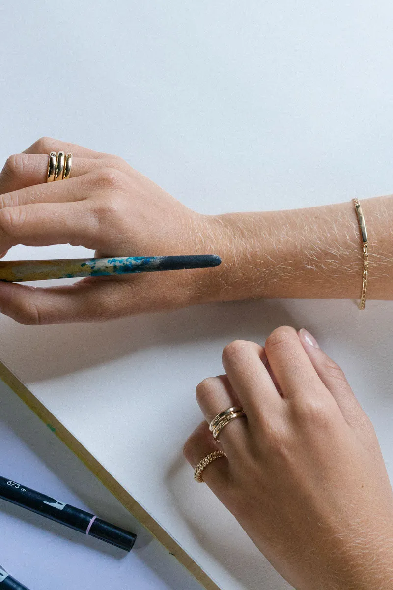 Personalized bar bracelet gold plated (pre-order)