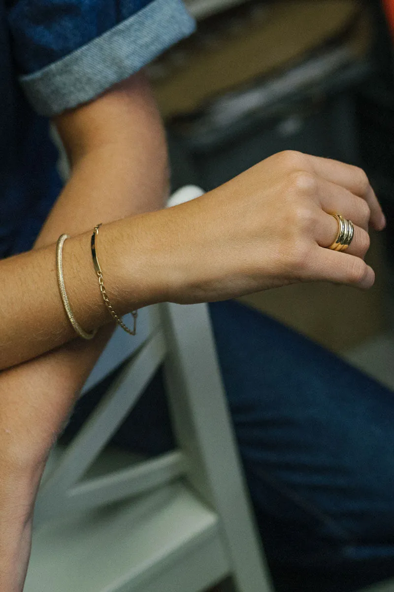 Personalized bar bracelet gold plated (pre-order)