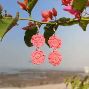 Pink Delight- Handmade Crochet Earring