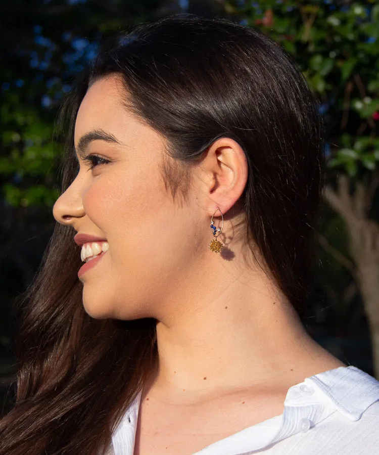 Pink Jade Chrysanthemum Rhombus Japanese Earrings