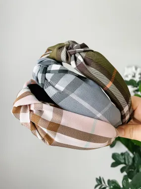 Plaid Happy Headband