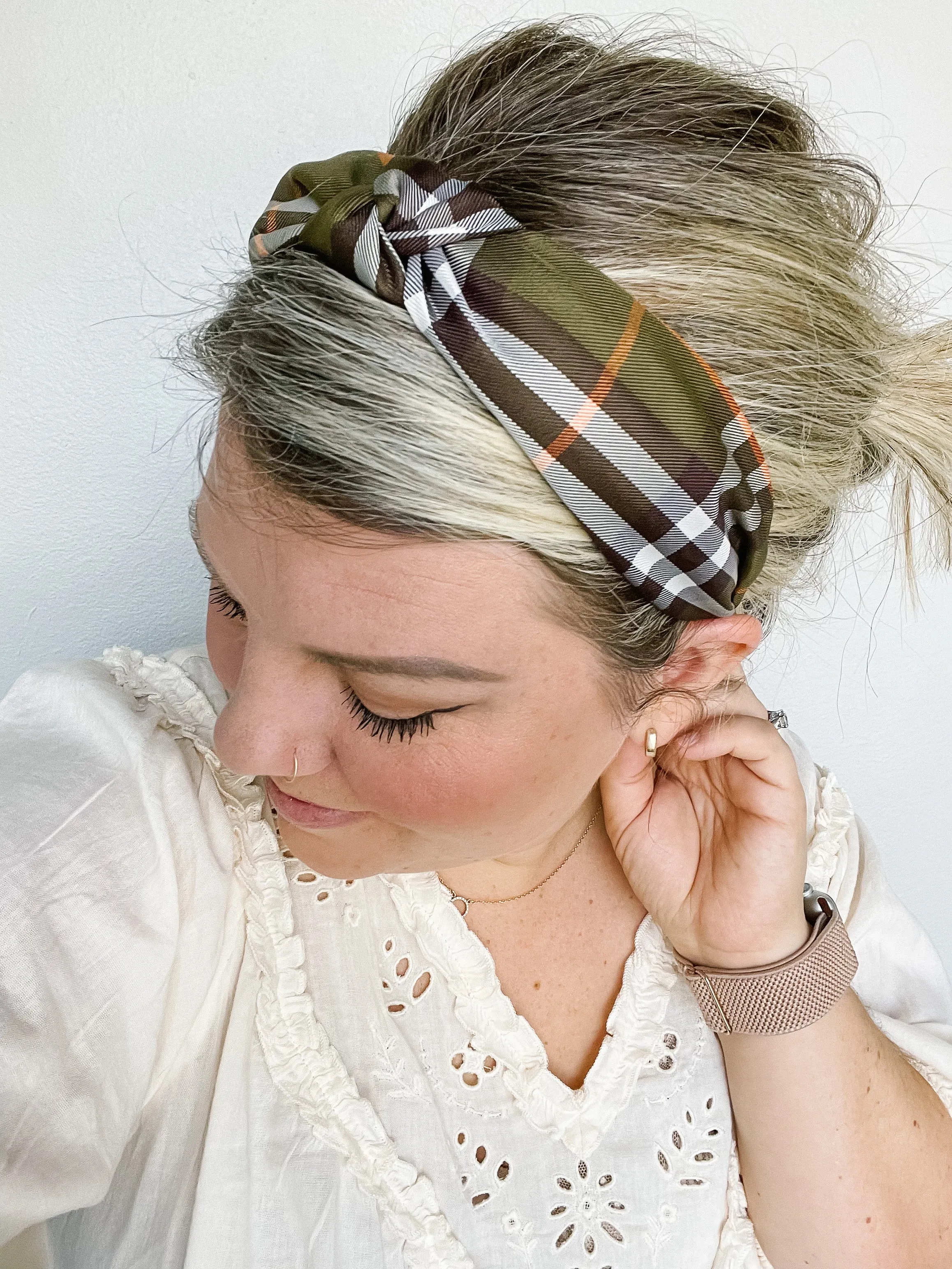Plaid Happy Headband