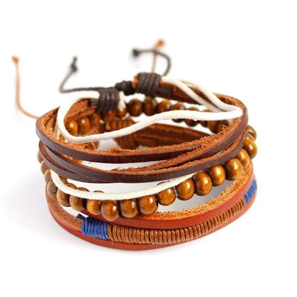 Punk Retro Bracelet Bracelet Set - Love Gifts Charms Jewelry Adjustable Women Men Gift