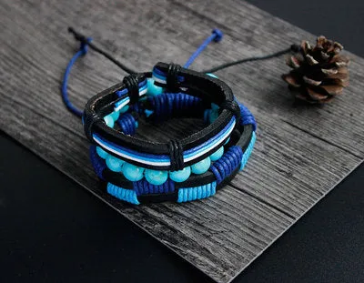 Punk Retro Bracelet Bracelet Set - Love Gifts Charms Jewelry Adjustable Women Men Gift