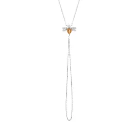 QUEEN BEE GOLD CITRINE DIAMOND HAND CHAIN