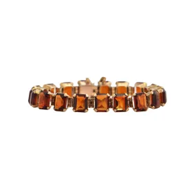 Retro 38ct Citrine 18k Gold Bracelet