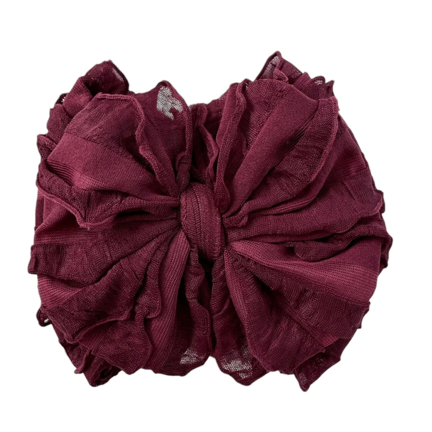 Rockin Royalty - Maroon Ruffled Baby Girl Headband
