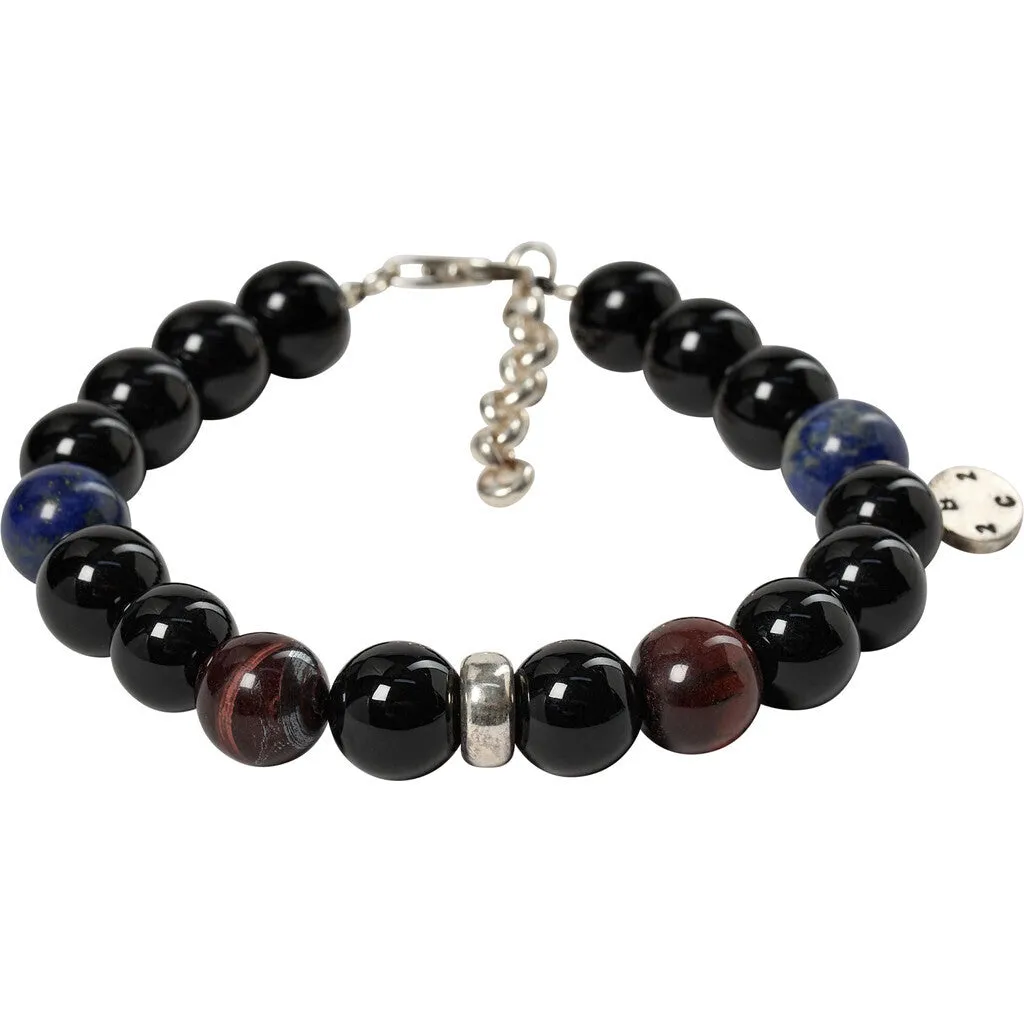 Round Gemstone Bracelet 10mm - BLK Black