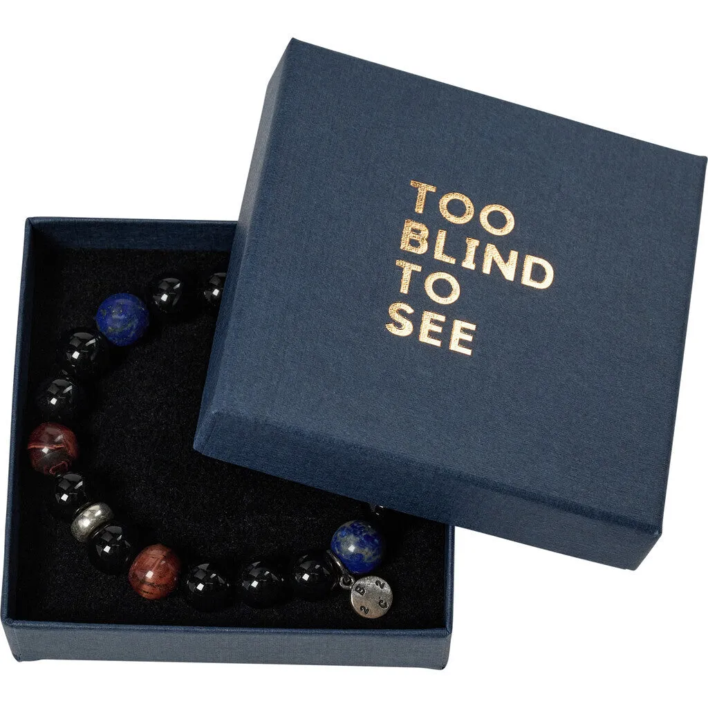 Round Gemstone Bracelet 10mm - BLK Black