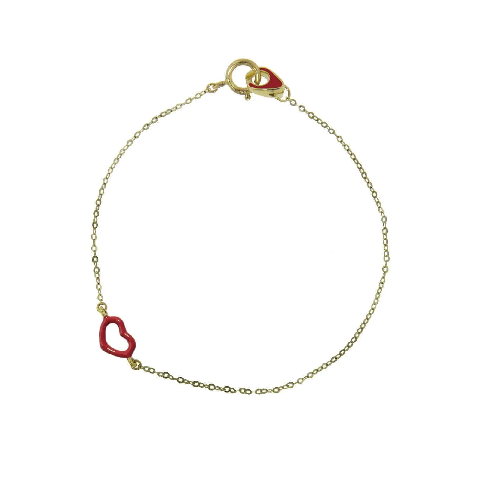 Ruby Heart Bracelet