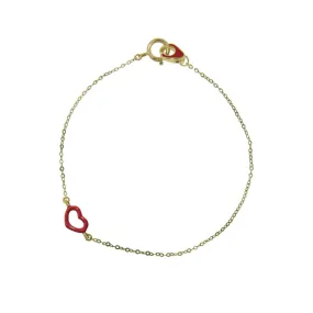 Ruby Heart Bracelet