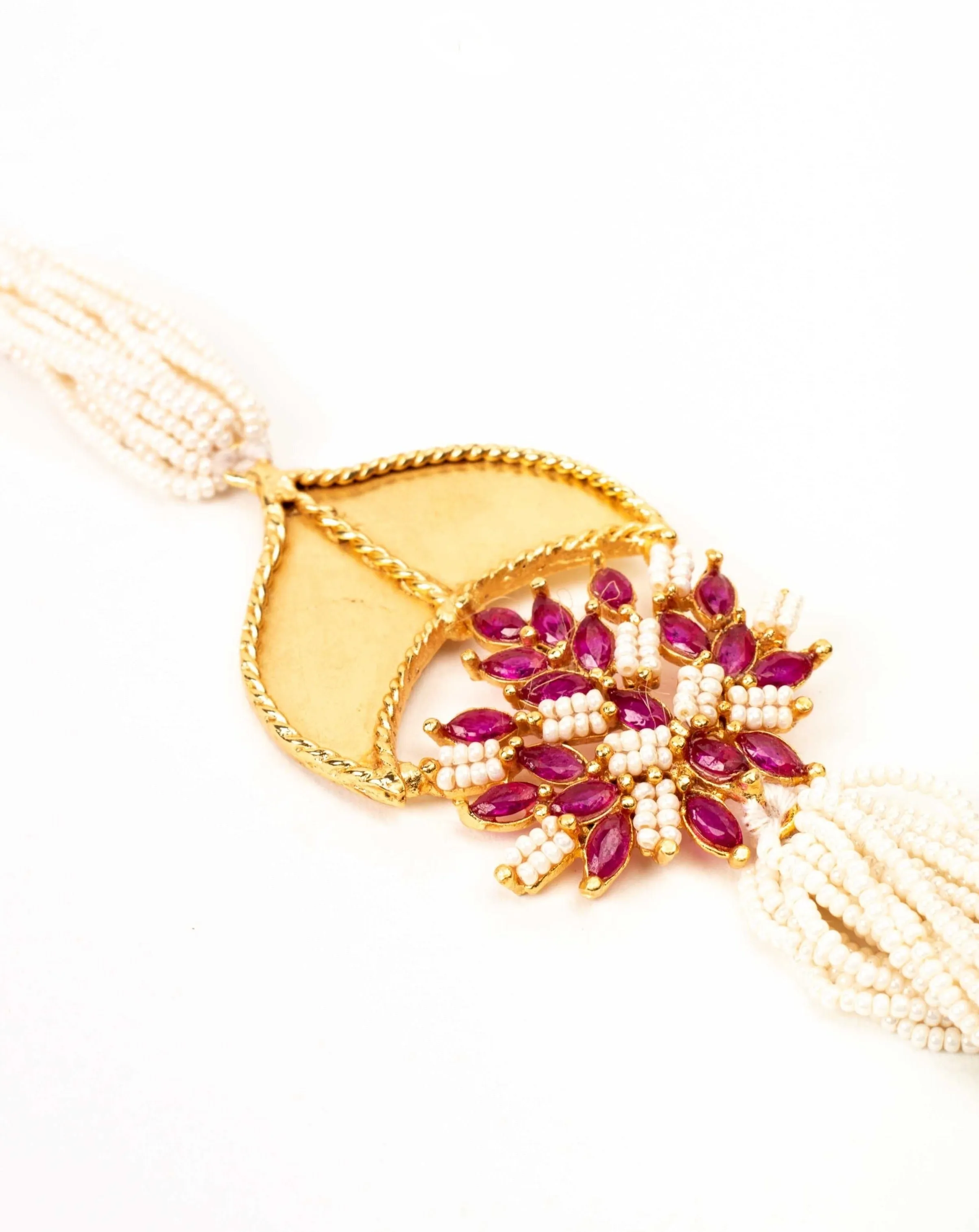 Ruby Leaf Bracelet