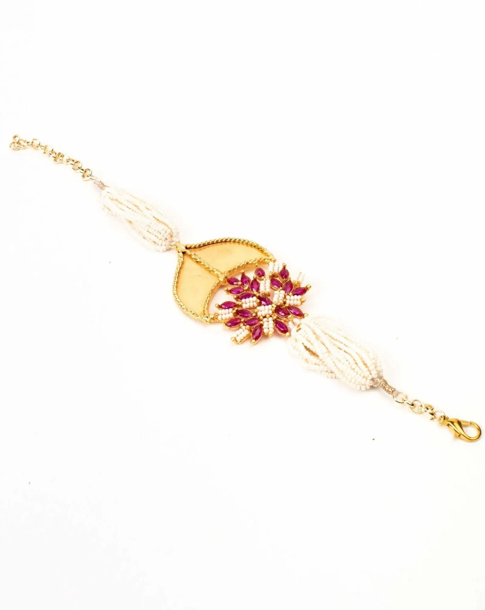 Ruby Leaf Bracelet