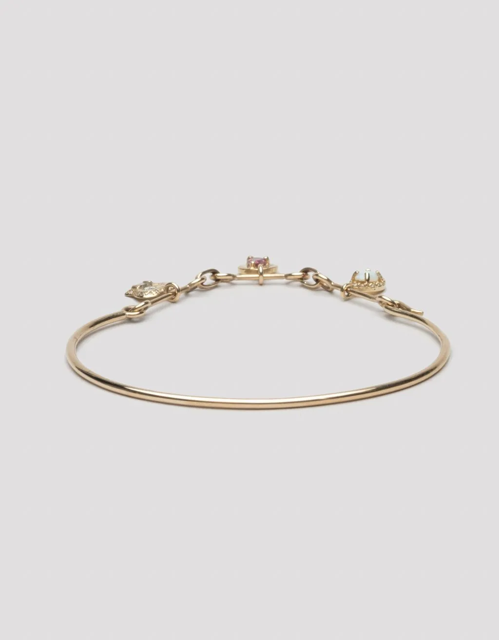scosha diamond and opal charms bracelet