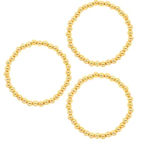 Set/3 Large Bead Stretch Bracelets