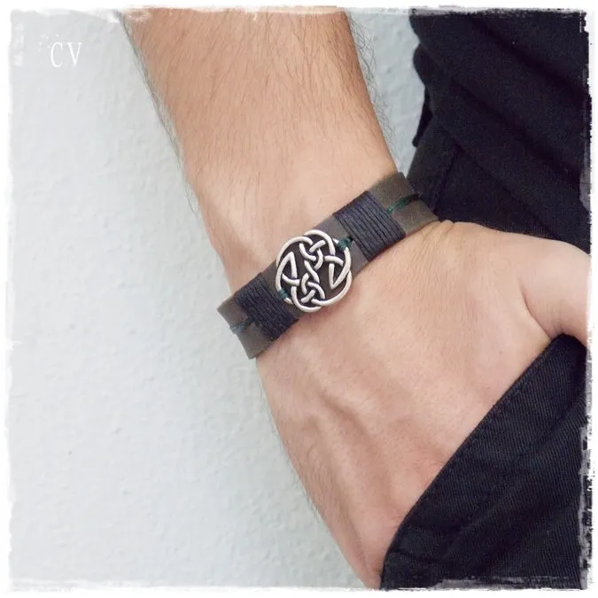 Shield Of Destiny Leather Bracelet