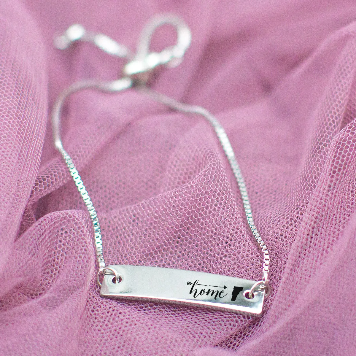 Silver Home is Vermont Adjustable Bar Bracelet