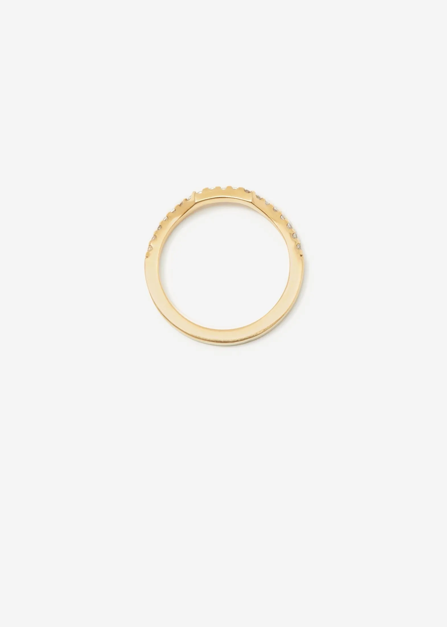 Slized Scallop Set Half Eternity Band 0.01 ct