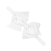 Small scalloped edge grosgrain bow on band