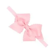Small scalloped edge grosgrain bow on band