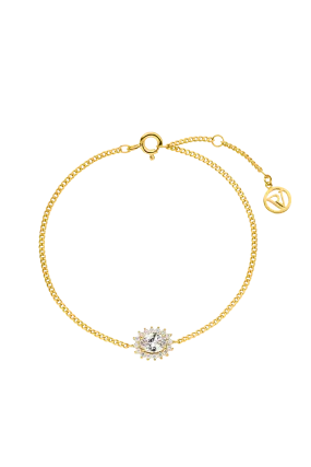 Sparkle Oval Bracelet 14K Gold Plated