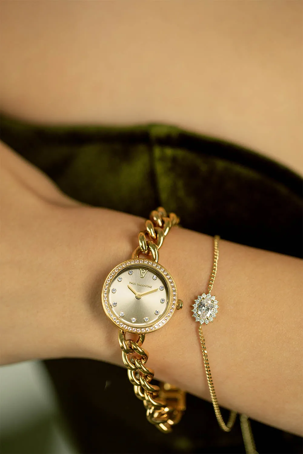 Sparkle Oval Bracelet 14K Gold Plated