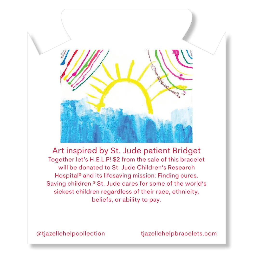 St. Jude Collection: Sun Charm with Blue Opal Jade Charity Bracelet