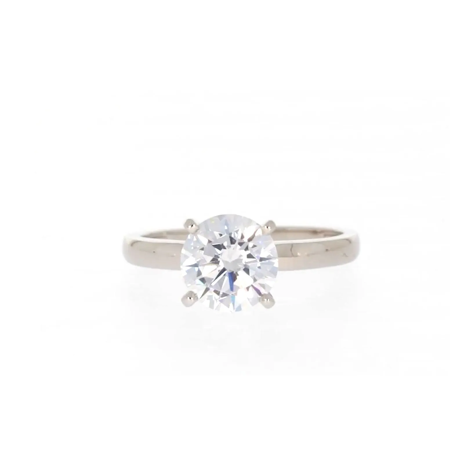Sterling Silver Cubic Zirconia Solitaire Ring