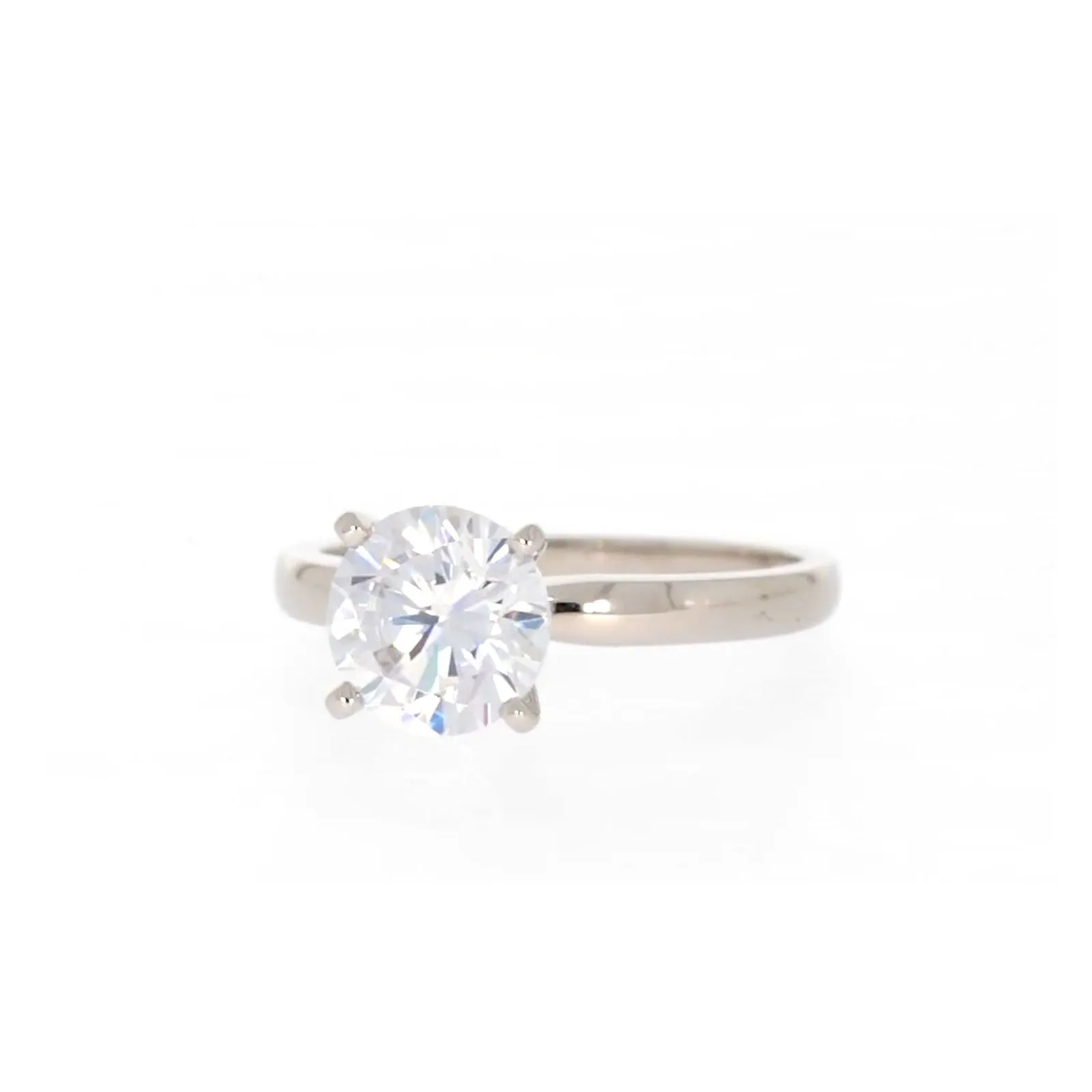 Sterling Silver Cubic Zirconia Solitaire Ring