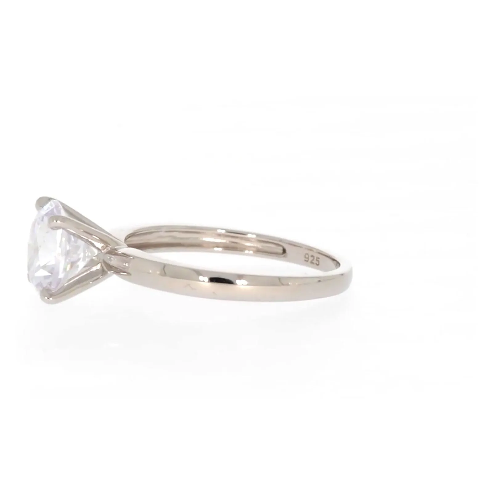 Sterling Silver Cubic Zirconia Solitaire Ring