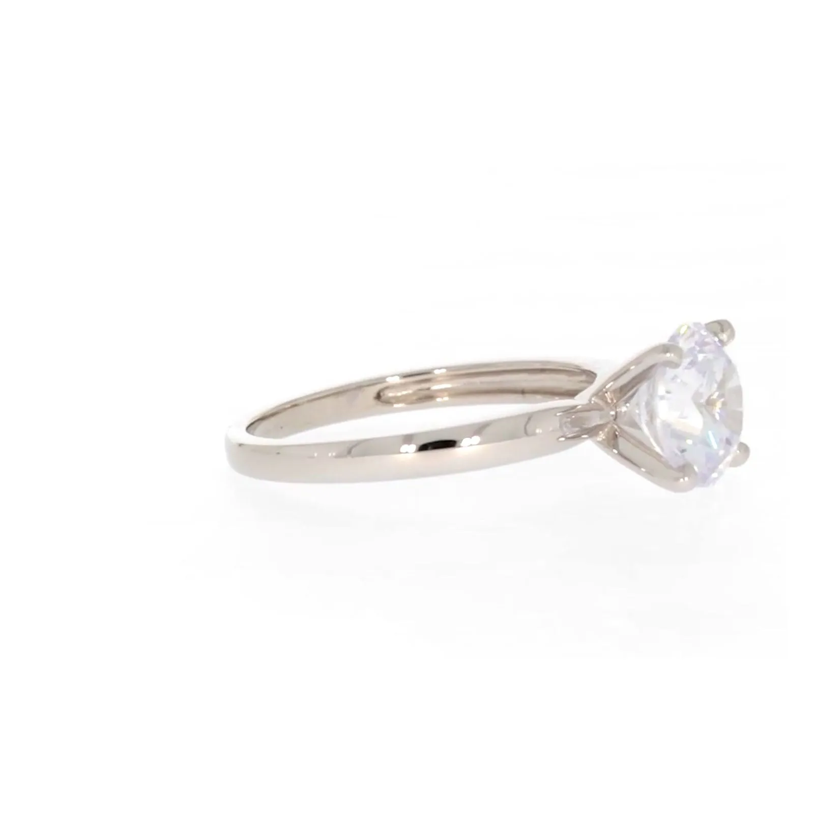 Sterling Silver Cubic Zirconia Solitaire Ring
