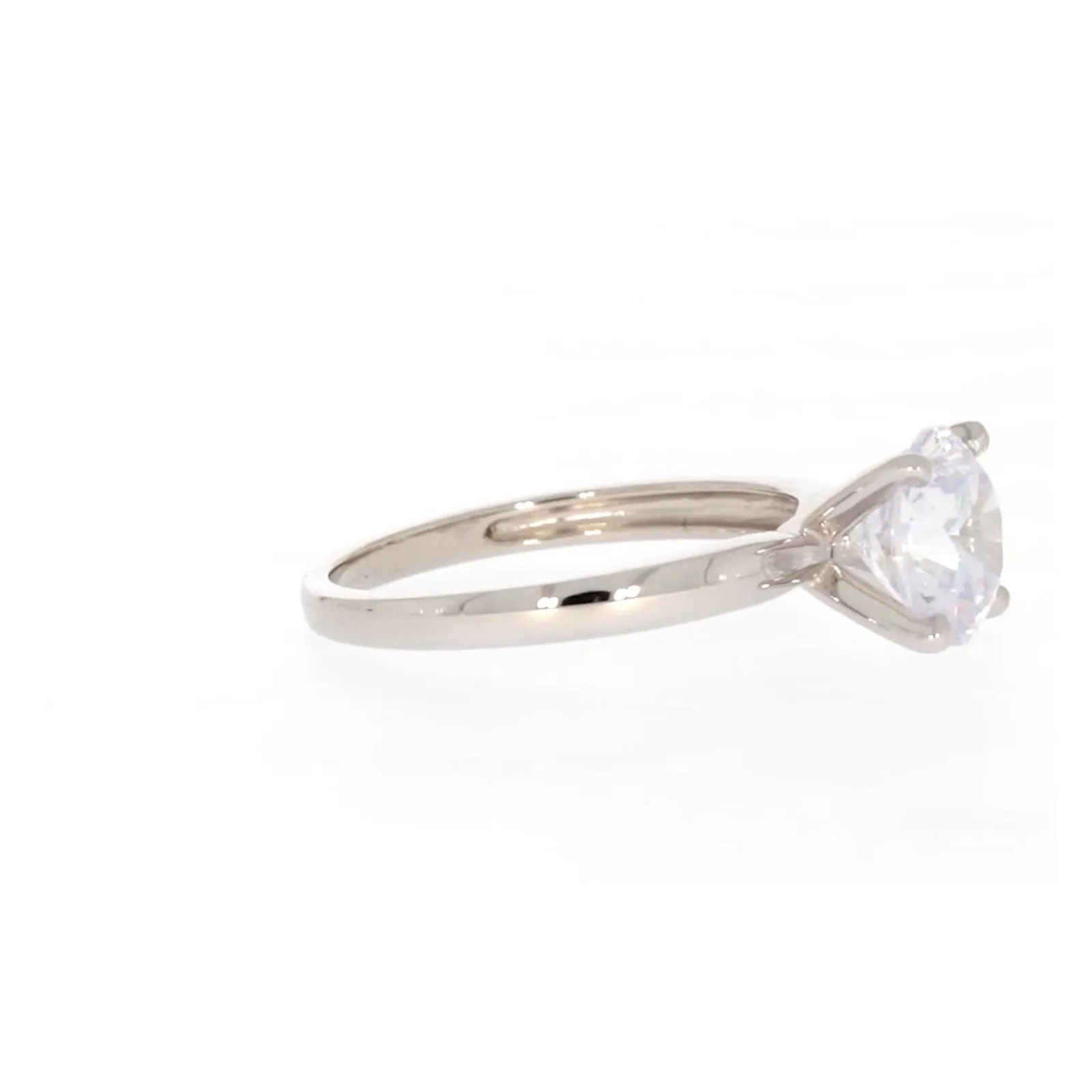 Sterling Silver Cubic Zirconia Solitaire Ring