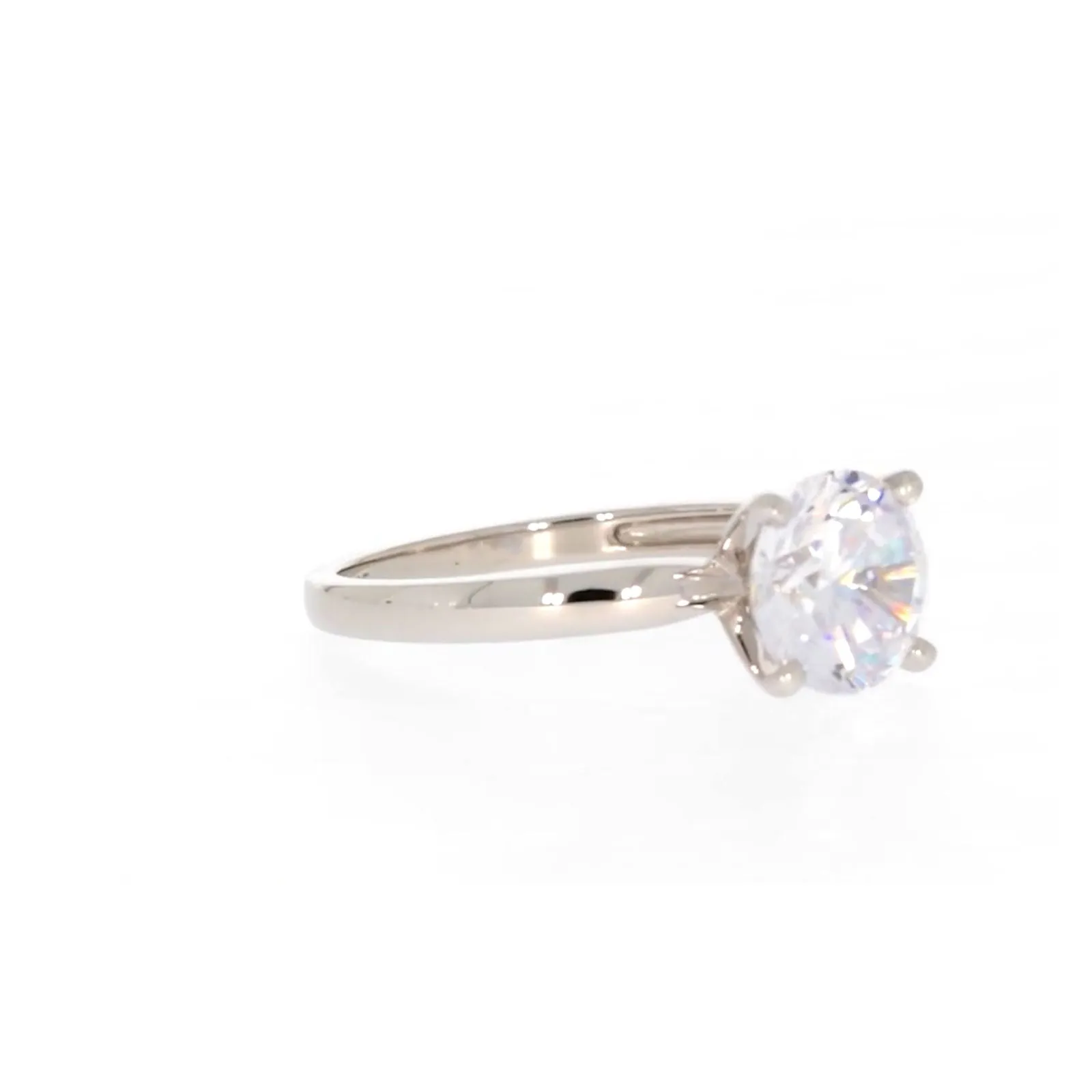 Sterling Silver Cubic Zirconia Solitaire Ring