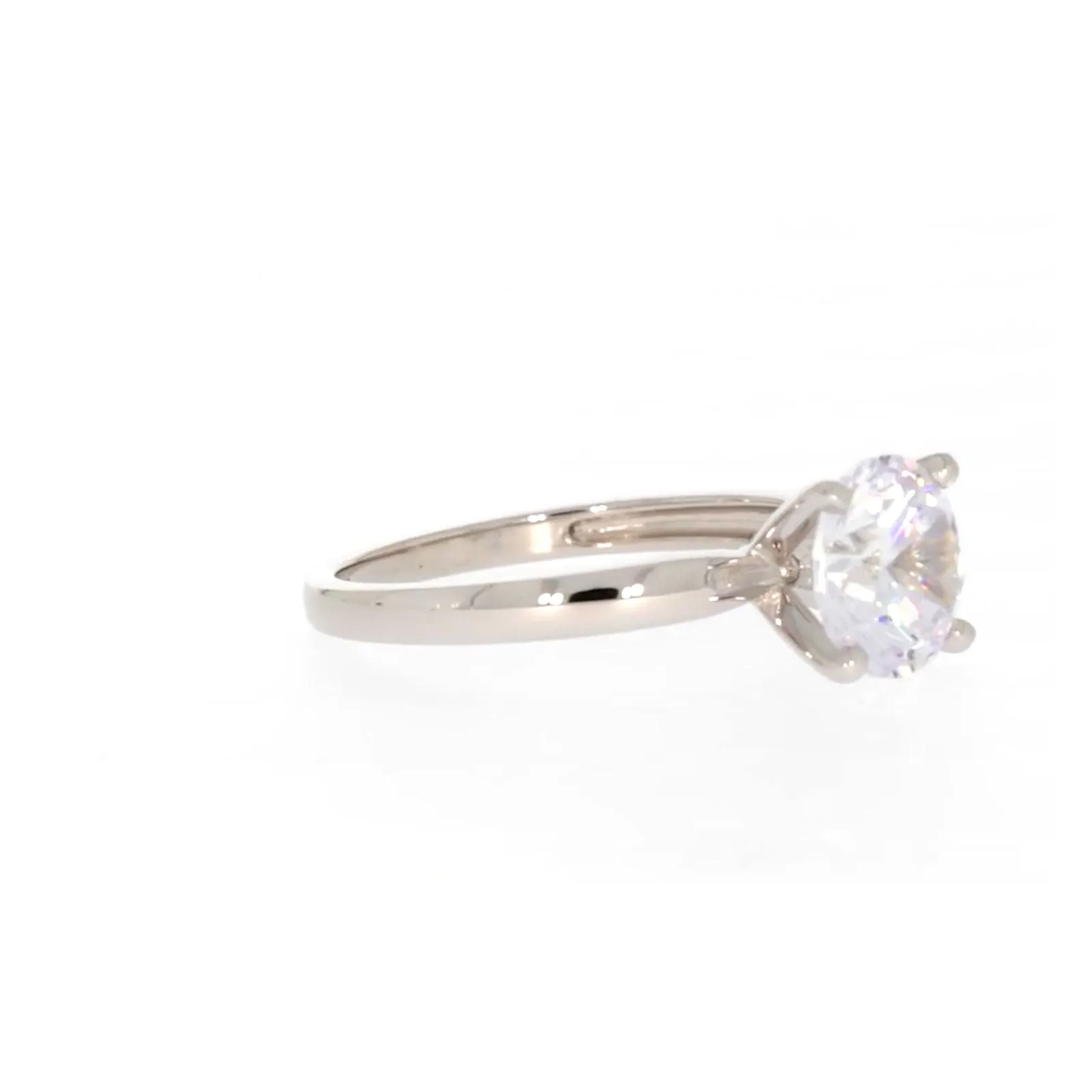 Sterling Silver Cubic Zirconia Solitaire Ring