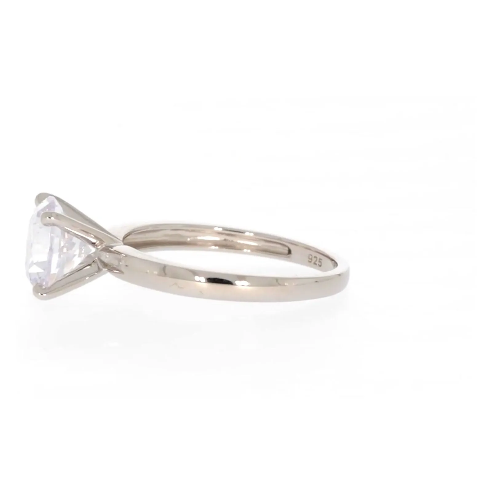 Sterling Silver Cubic Zirconia Solitaire Ring