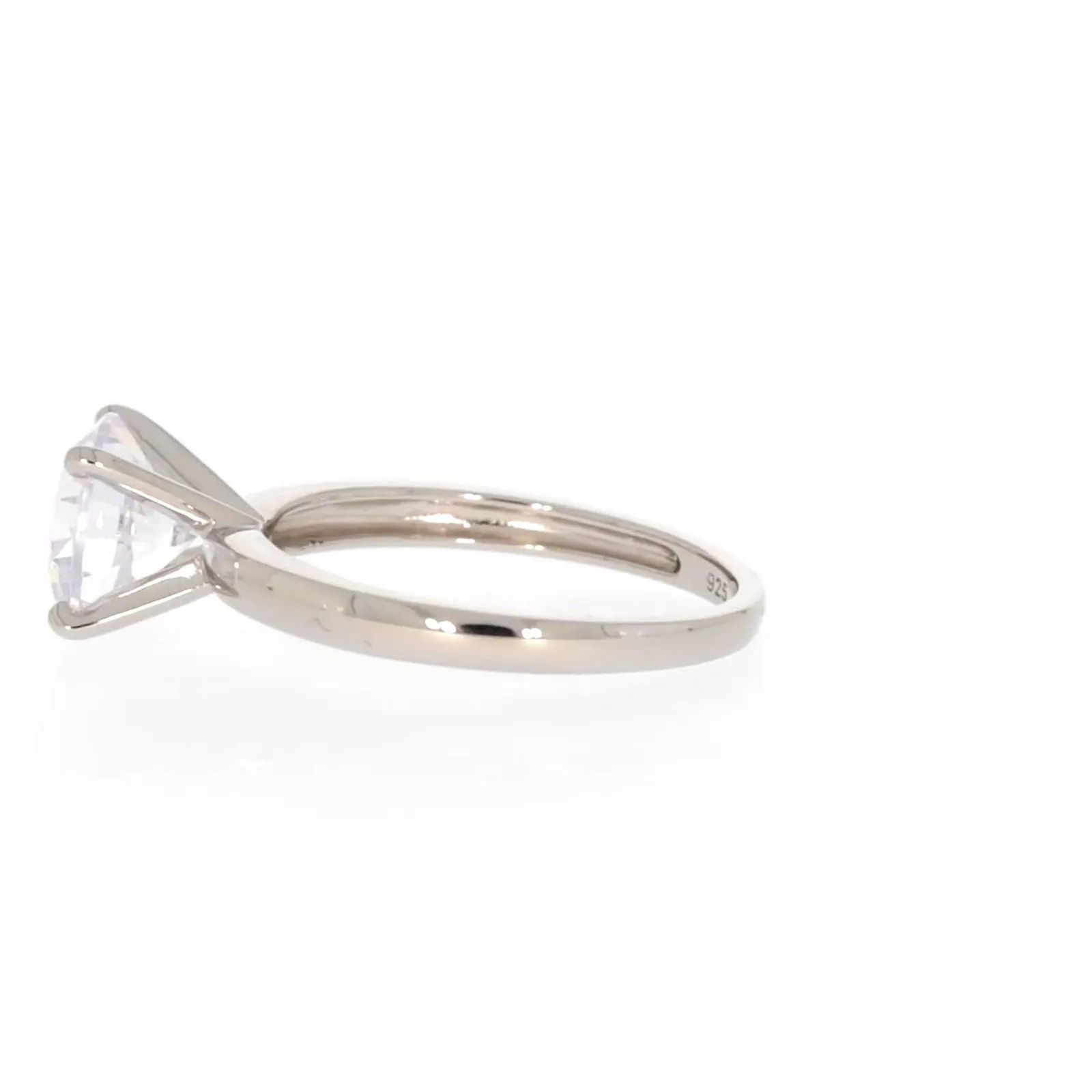 Sterling Silver Cubic Zirconia Solitaire Ring