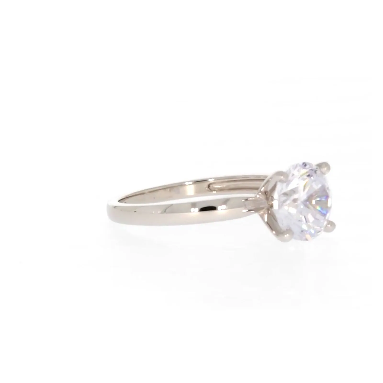 Sterling Silver Cubic Zirconia Solitaire Ring
