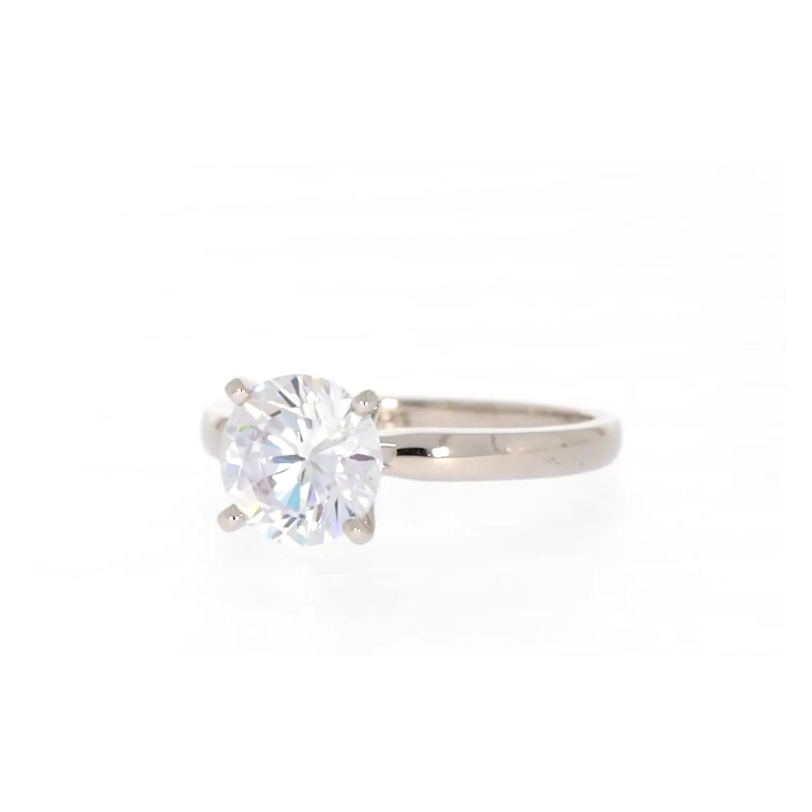 Sterling Silver Cubic Zirconia Solitaire Ring