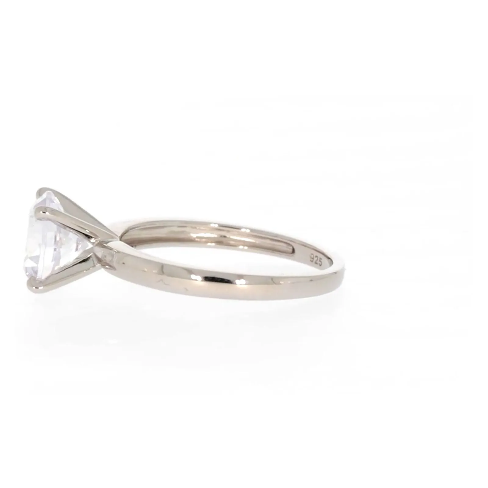 Sterling Silver Cubic Zirconia Solitaire Ring