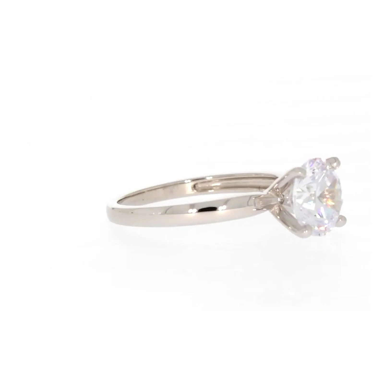 Sterling Silver Cubic Zirconia Solitaire Ring