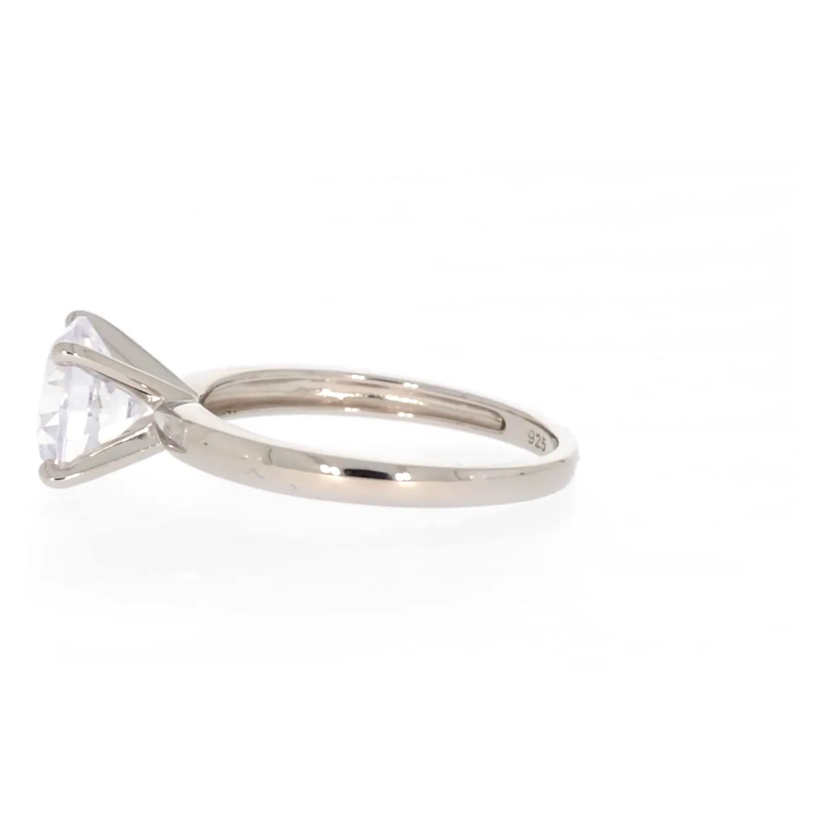 Sterling Silver Cubic Zirconia Solitaire Ring