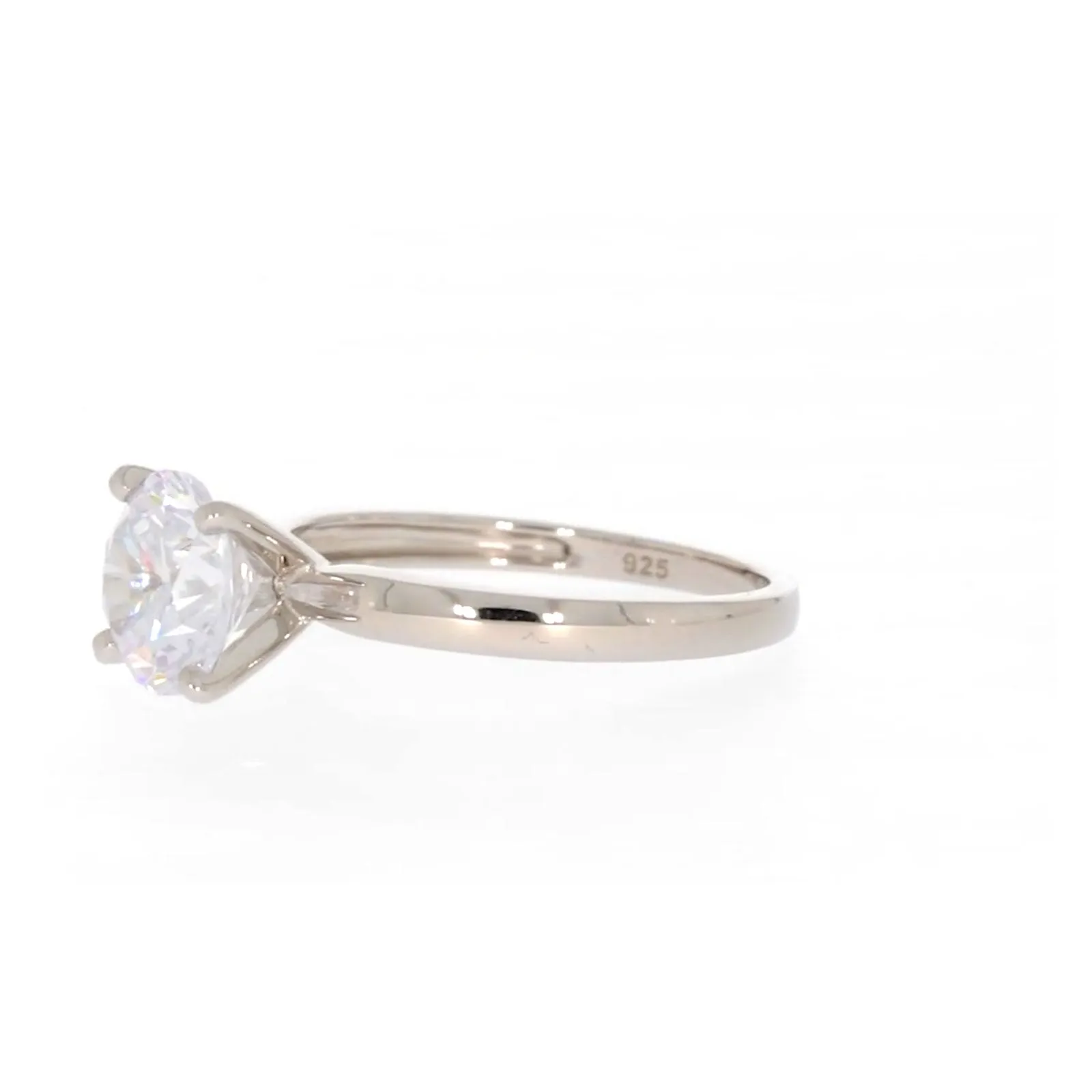Sterling Silver Cubic Zirconia Solitaire Ring