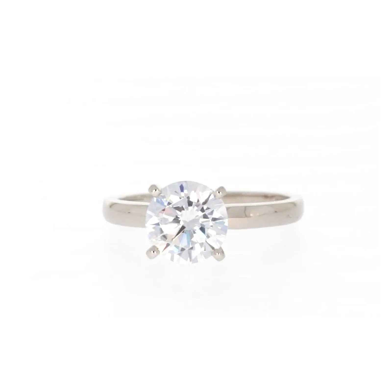 Sterling Silver Cubic Zirconia Solitaire Ring