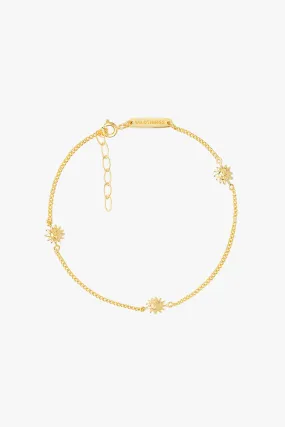 Sun Rays Bracelet Gold Plated