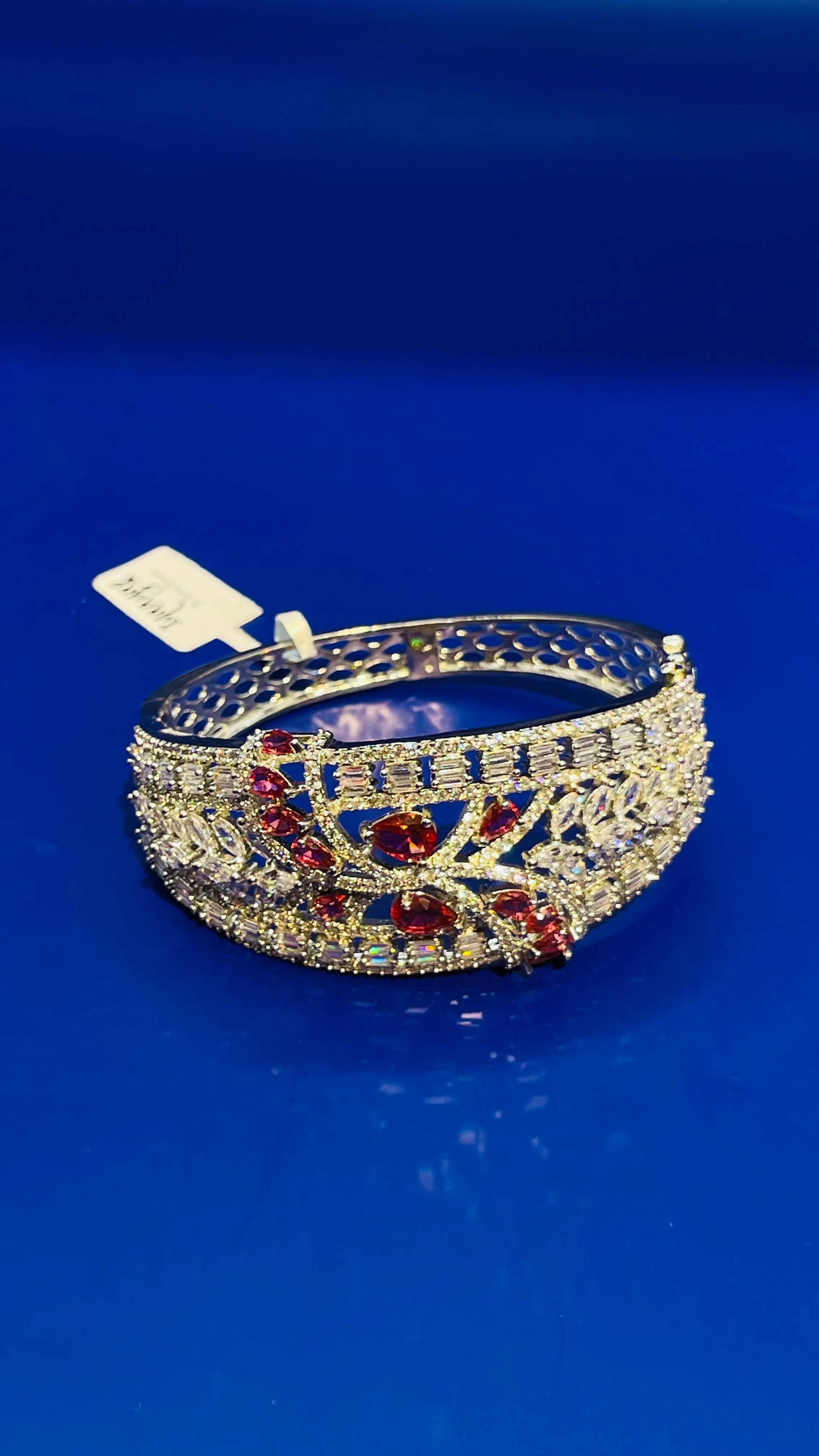Tara Silver Crystals Art Deco Bracelet