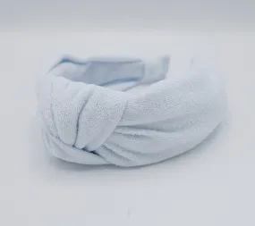 terry cloth top knot headband cozy fashion hairband for women